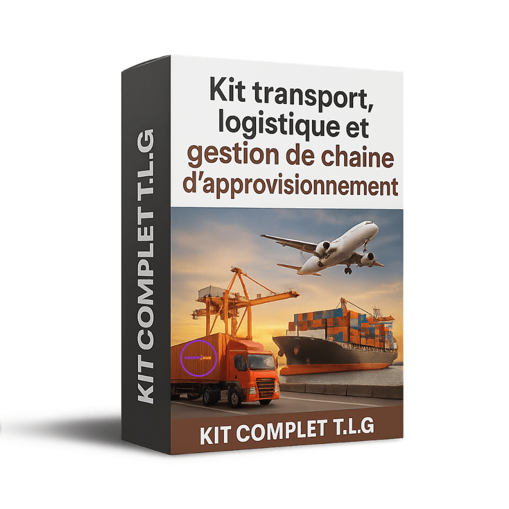 Kit transport, logistique et gestion de la chaîne d'approvisionnement